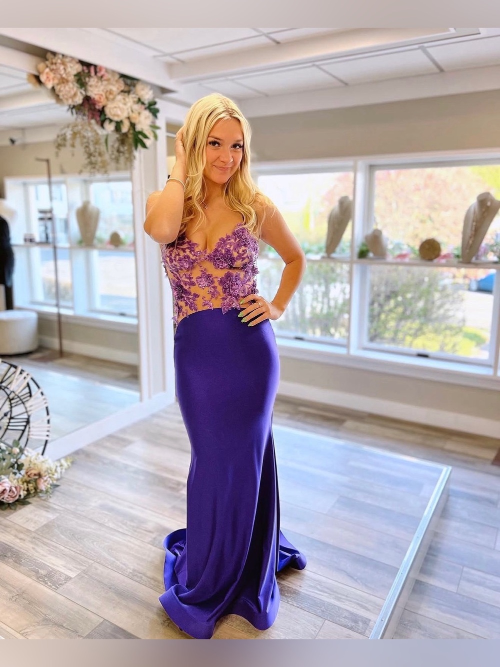 Nicole Bakti NI1007 purple size 2 NWT brand new never worn or altered before